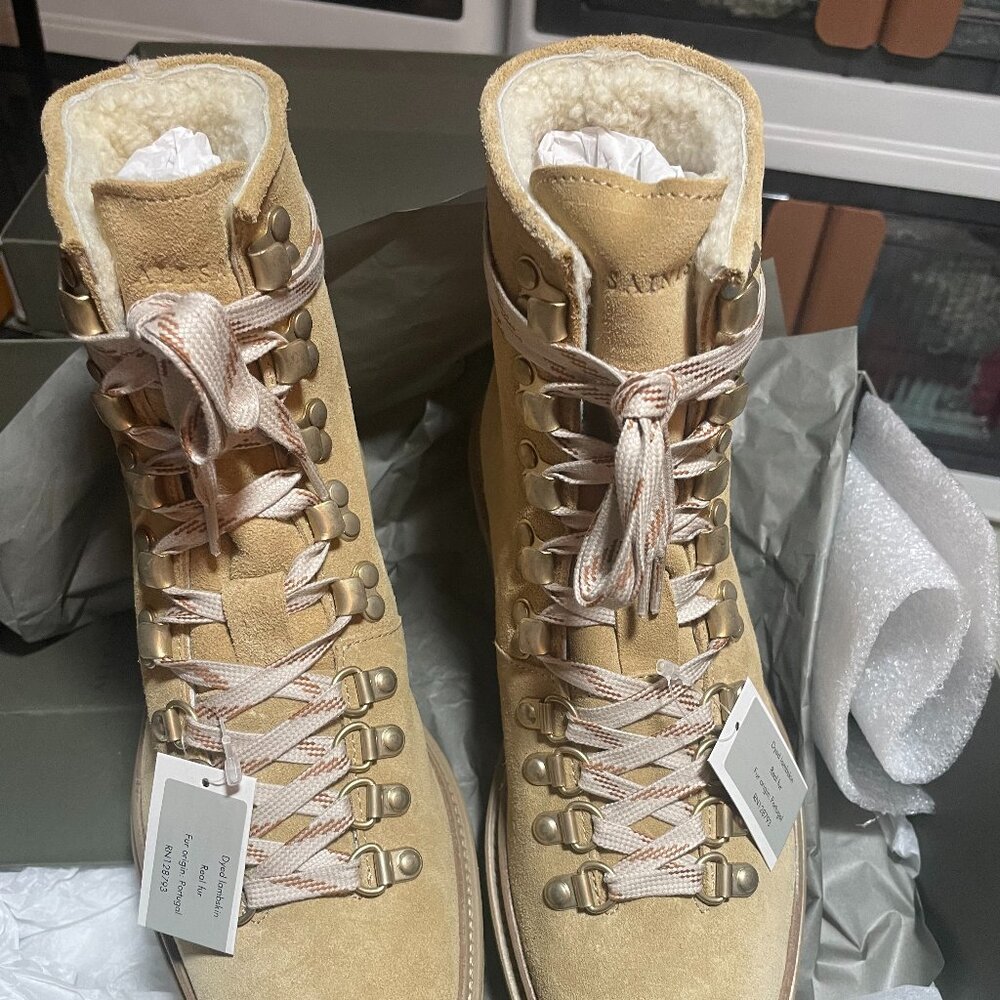 AllSaints Wanda Shearling Boots Luxe Warmth & Style--NIB--Size 8